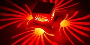 DecorAdda SUN RISE RED 1W LED Wall Ceiling Light