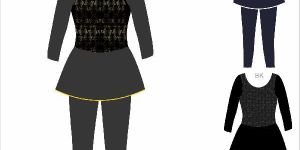 V5FTT3001 Frock Style Swimming Costume