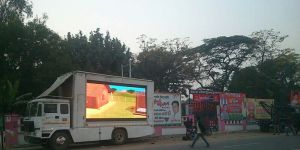 LED Video Van , Mobile Van, Hydraulic LED Video Van Provider on Rental