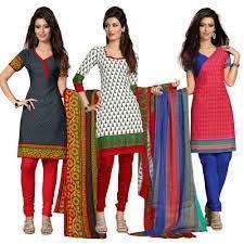 Ladies Unstitched Churidar Suit