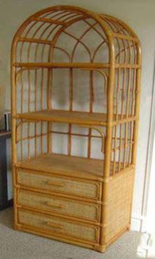 Cane Bookshelf Cupboards