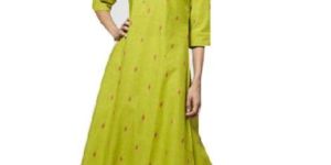 Parrot Color Cotton Kurti of Westside