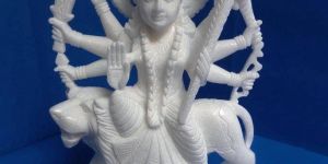 Indian God Idols, Ganesha Soapstone Statue, Shiv Pariwar Statue, White Durga Mata Statue, Vishnu Laxmi Statue and Hanuman