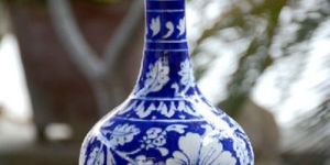 Blue Pottery Surahi Vase