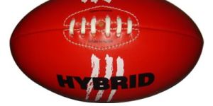 Red Genuine Leather Aussie Rules Foot Ball