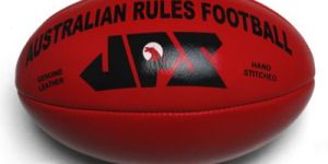 Red Genuine Leather Aussie Rules Football