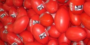 Red PVC Material Aussie Rules Foot Ball