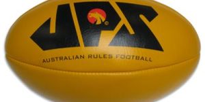Yellow Genuine Leather Aussie Rules Football