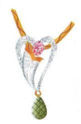 Hole Heart Diamond Pendants