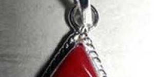 Red Coral Gemstone Pendant