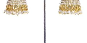 Indian Traditional Pearl Stone Small Jhumki Earrings for Women