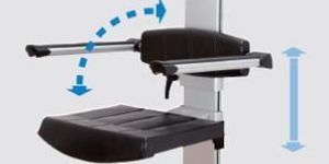 Height adjustable Shower Seat with Armrest & back rest - Premium