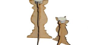 Wooden Folding Tea Light Holders
