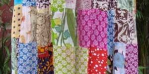 Cotton Printed Patch Skirt