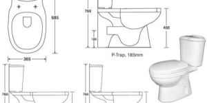 Water Closet (Two Peice Toilet)