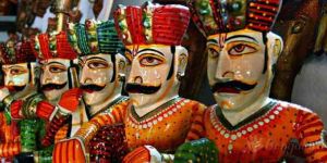 Handicraft Made Mans with Musical Instruments