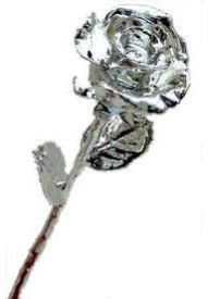 Silver Plated Rose