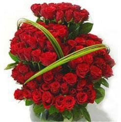 150 Red Rose Basket