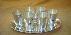 Serving Tray with 6 Glasses Set