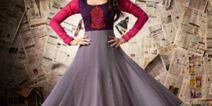 PARTY WEAR LONG ANARKALI GEORGETTE EMBROIDERED SUIT