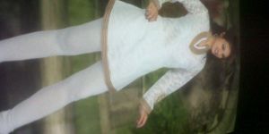 White Colored Linen Kurti