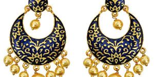 Meenakari Single Color Dangler Earrings