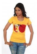 Women Yellow Aries T Shirt