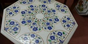Octagonal Marble Inlay Luxury Table