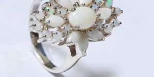 Designer Sterling Silver 925  Ring with White Stone