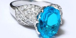 Designer Stone Sterling Silver 925 Ring Blue