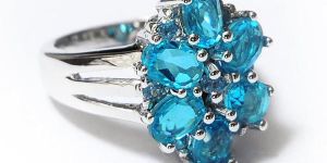 Elegant Stone Sterling Silver 925 Blue Stone Ring