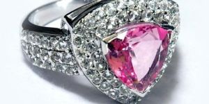 Sterling Silver 925 Radiant Pink Stone Ring