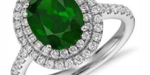 Silver Oval Stone Zircon Areola Ring