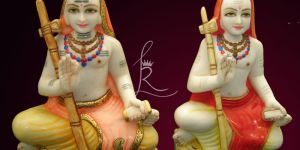White Marble Shankaracharya Statues