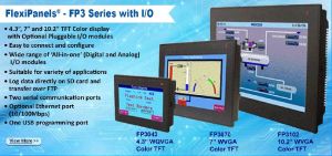 FP3 Series HMI with I/Os Touch Screen Based Flexi Panels