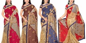Elegant, Beautiful and Classy Embroidery Works Saree