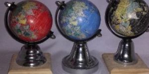 Wooden Metal Base Globe