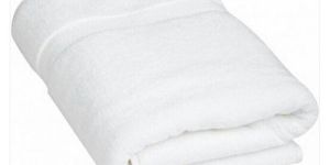 White Colored Bath Towel