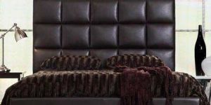 Leather Headboard Bed