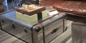 Metal Coffee Table with Storage