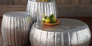 Hammered Drum Stools