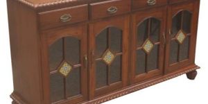 Stained Glass Four Door Sideboard Unit