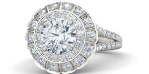Round Cut Diamond Exillent Cut Rings For Women.