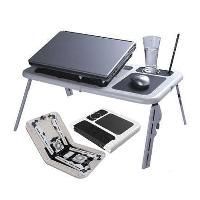 Folding E Table Portable Laptop Table with Fans