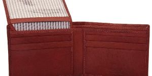 Valbone Men Red Brown Genuine Leather Wallet