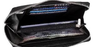 Black Womens Genuine Leather Wallets