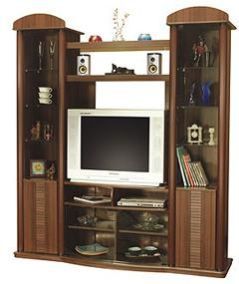 Plywood Wall Mounted LED TV Cabinet