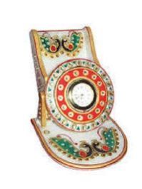 Marble Mobile Stand with Clock