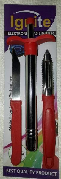 Kitchen Gas Lighter Knife Piller Grip Set