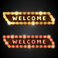 Golden Welcome Message Board